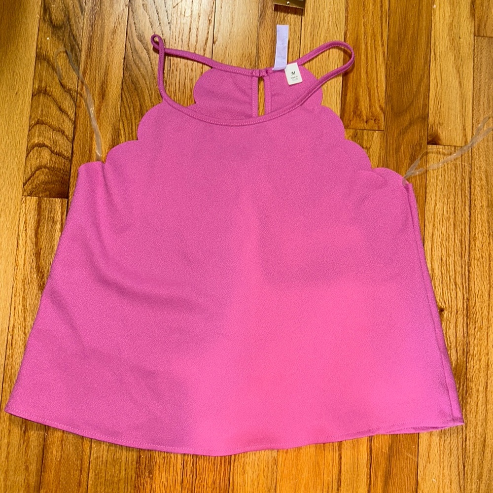 Pink Scalloped Top